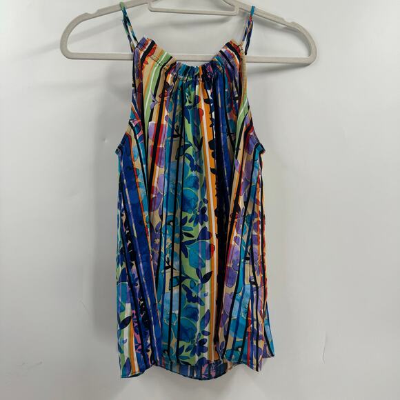 Laundry By Shelli Segal multicolored pleated halter top - Picture 5 of 6